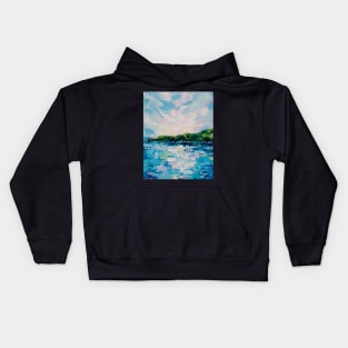 Tropical Day - Abstract Landscape painting Kids Hoodie